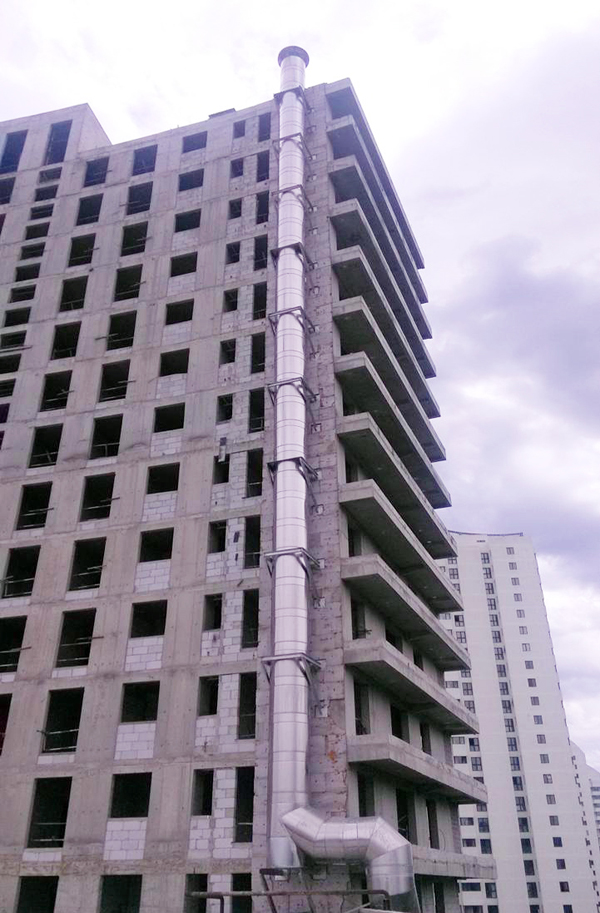 懷柔龍山項(xiàng)目不銹鋼煙囪安裝